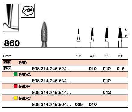 Diamond Burs 012 (UN)