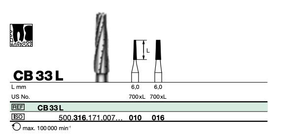 Rograu Tungsten Carbide Burs 009