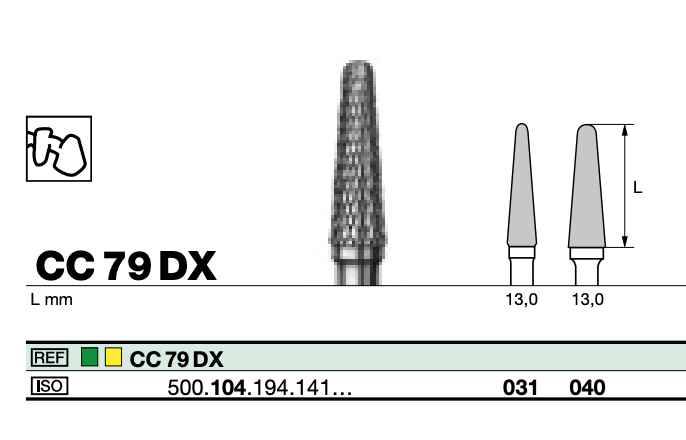 TC Cutter Tapered Round 031