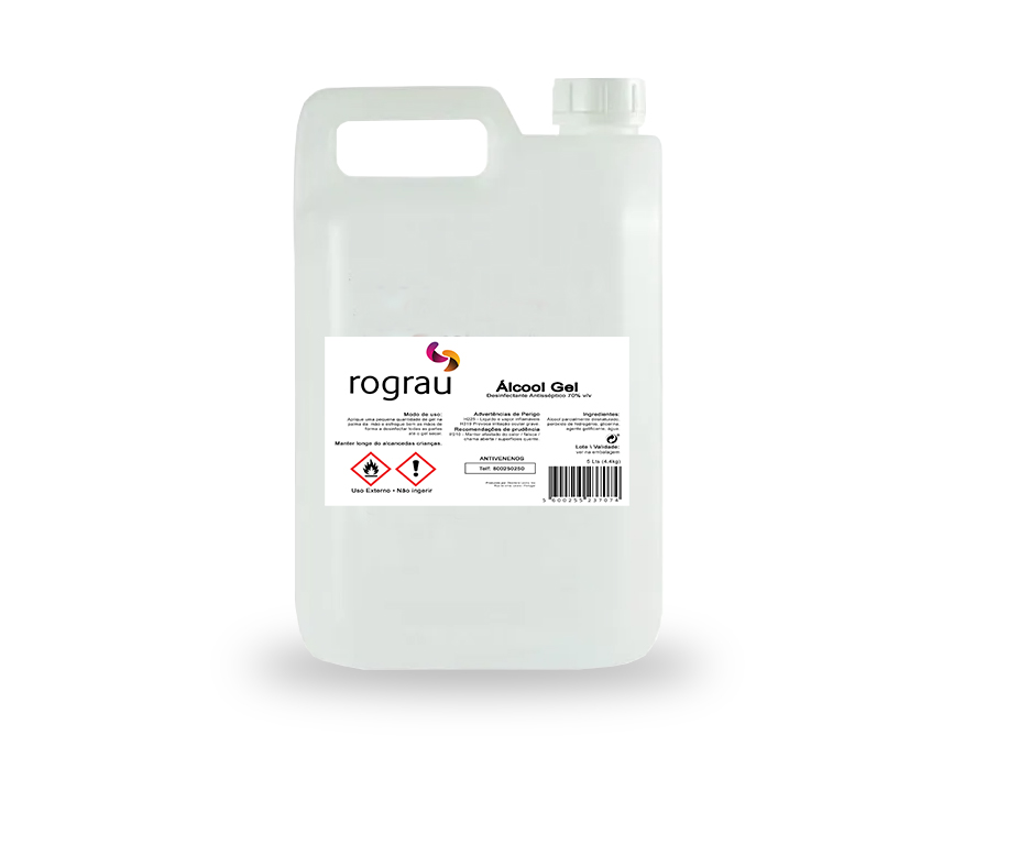 &Aacute;lcool Gel 70&ordm; embalagem 5L